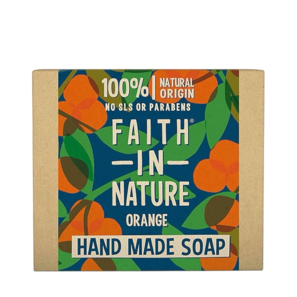 FAITH IN NATURE ORANGE HANDMADE SOAP 100G - BRAND NEW